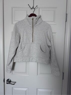 Women's Half-Zip Pullover Sweatshirt - Light Heather Gray